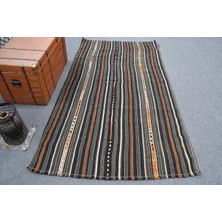 Kayra Export Eskitme Halı, Türk Halısı, Halı, 136 x 239  cm  Siyah Halı, Bohemsı Alan Halı, Dekoratif Banyo Halı,  11