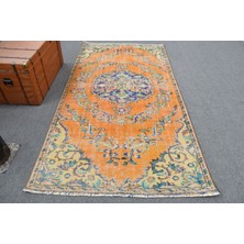 Kayra Export Türk Halısı, Eskitme Halı, Halı, 137 x 263  cm  Turuncu Halı, Yün Banyo Halı, Dekoratif Alan Halı,  1130