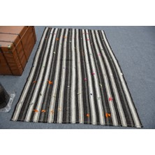 Kayra Export Eskitme Halı, Türk Halısı, Halı, 143 x 217  cm  Siyah Halı, Yün Banyo Halı, Anadolusı Banyo Halı,  11444