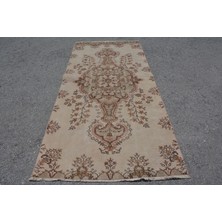 Kayra Export Türk Halısı, Eskitme Halı, Halı, 119 x 260  cm  Bej Halı, Yün Banyo Halı, El Yapımı Banyo Halı,  6404