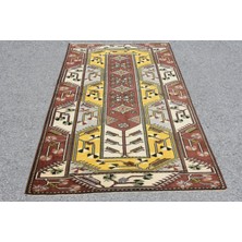 Kayra Export Türk Halısı, Eskitme Halı, Halı, 127 x 230  cm  Sarı Halı, Ofice Banyo Halı, Bahçe Banyo Halı,  9355