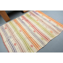 Kayra Export Eskitme Kilim, Türk Kilim, Area Kilim, 156 x 182  cm  Turuncu Kilim, El Dokuma Kilim, Banyosı Kilim,  10