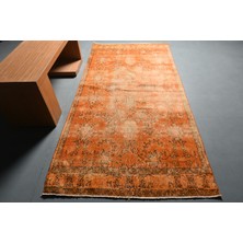 Kayra Export Türk Halısı, Eskitme Halı, Halı, 122 x 250  cm  Turuncu Halı, Anadolusı Alan Halı, Ofice Alan Halı,  105