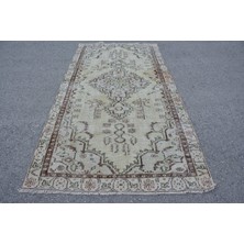 Kayra Export Eskitme Halı, Türk Halısı, Halı, 140 x 278  cm  Bej Halı, El Yapımı Yer Halı, Yün Yer Halı,  9738