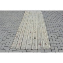 Kayra Export Eskitme Halı, Türk Halısı, Halı, 120 x 289  cm  Bej Halı, Yün Alan Halı, Bahçe Banyo Halı,  8148