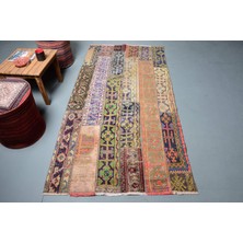 Kayra Export Eskitme Halı, Türk Halısı, Halı, 110 x 220  cm  Yeşil Halı,  Alan Halı, El Dokuma Banyo Halı,  8284