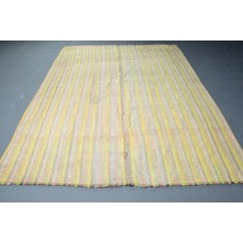 Kayra Export Türk Halısı, Eskitme Halı, Halı, 207 x 264  cm  Sarı Halı, El Dokuma Yer Halı, Dekoratif Büyük Halı,  82