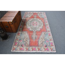 Kayra Export Eskitme Halı, Türk Halısı, Halı, 123 x 247  cm  Kırmızı Halı, El Dokuma Alan Halı, El Yapımı Alan Halı,