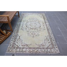 Kayra Export Türk Halısı, Eskitme Halı, Halı, 143 x 260  cm  Bej Halı,  Banyo Halı, Yün Banyo Halı,  4458