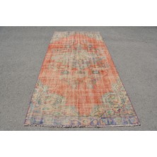 Kayra Export Türk Halısı, Eskitme Halı, Halı, 136 x 291  cm  Turuncu Halı, Dekoratif Yer Halı, El Yapımı Oturma Odası