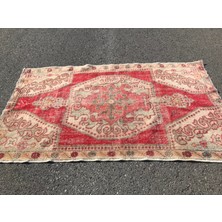 Kayra Export Eskitme Halı, Türk Halısı, Halı, 127 x 215  cm  Kırmızı Halı, Organik Banyo Halı, Dekoratif Banyo Halı,