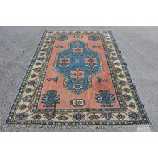 Kayra Export Eskitme Halı, Türk Halısı, Halı, 157 x 219  cm  Mavi Halı, Anadolusı Banyo Halı, Bahçe Banyo Halı,  7707