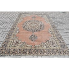 Kayra Export Eskitme Halı, Türk Halısı, Halı, 196 x 304  cm  Mavi Halı, El Dokuma Yer Halı, El Yapımı Salon Halı,  96