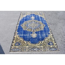 Kayra Export Türk Halısı, Eskitme Halı, Halı, 136 x 251  cm  Mavi Halı, Bahçe Alan Halı, El Yapımı Banyo Halı,  7099