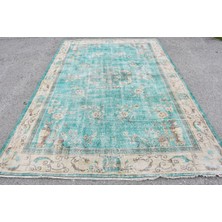 Kayra Export Türk Halısı, Eskitme Halı, Halı, 204 x 301  cm  Yeşil Halı, El Dokuma Salon Halı,  Yer Halı,  9066