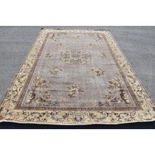 Kayra Export Türk Halısı, Eskitme Halı, Halı, 206 x 307  cm  Mor Halı, Bohemsı Yer Halı, Bahçe Salon Halı,  6576