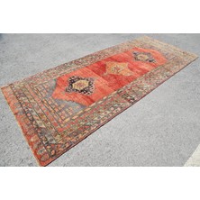 Kayra Export Eskitme Halı, Türk Halısı, Halı, 147 x 349  cm  Kırmızı Halı,  Salon Halı, Bohemsı Oturma Odası Halı,  4