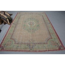 Kayra Export Türk Halısı, Eskitme Halı, Halı, 188 x 280  cm  Yeşil Halı, Yün Oturma Odası Halı, Dekoratif Oturma Odas