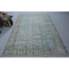 Kayra Export Eskitme Halı, Türk Halısı, Halı, 173 x 266  cm  Yeşil Halı, Organik Büyük Halı, Bahçe Salon Halı,  11542
