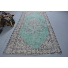 Kayra Export Eskitme Halı, Türk Halısı, Halı, 155 x 287  cm  Yeşil Halı, Dekoratif Yer Halı, Bohemsı Salon Halı,  114