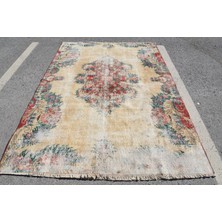 Kayra Export Türk Halısı, Eskitme Halı, Halı, 192 x 260  cm  Sarı Halı, Organik Büyük Halı,  Oturma Odası Halı,  4596