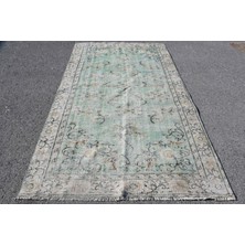 Kayra Export Eskitme Halı, Türk Halısı, Halı, 159 x 266  cm  Yeşil Halı, Organik Oturma Odası Halı,  6644