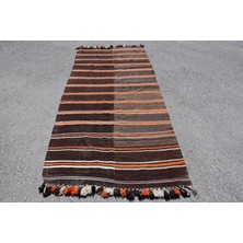 Kayra Export Türk Halısı, Eskitme Halı, Halı, 115 x 255  cm  Kahverengi Halı, Ofice Alan Halı, Bahçe Alan Halı,  7962