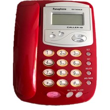 Panaphone KX-T2838LM Masaüstü Kablolu Ev Telefonu (Kırmızı)