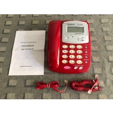 Panaphone KX-T2838LM Masaüstü Kablolu Ev Telefonu (Kırmızı)