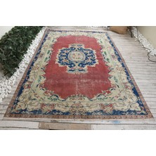 Kayra Export Eskitme Halı, Türk Halısı, Halı, 187 x 284  cm  Kırmızı Halı, Bahçe Salon Halı, Anadolusı Oturma Odası H