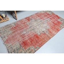 Kayra Export Eskitme Halı, Türk Halısı, Halı, 125 x 233  cm  Kırmızı Halı, El Yapımı Banyo Halı,  9261