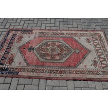 Kayra Export Eskitme Halı, Türk Halısı, Halı, 113 x 207  cm  Kırmızı Halı, El Yapımı Alan Halı, Anadolusı Alan Halı,