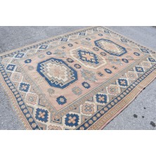 Kayra Export Türk Halısı, Eskitme Halı, Halı, 217 x 285  cm  Mavi Halı, El Yapımı Büyük Halı, Dekoratif Yer Halı,  10