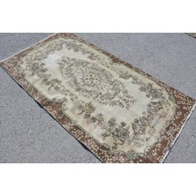 Kayra Export Türk Halısı, Eskitme Halı, Halı, 113 x 210  cm  Bej Halı, Ofice Banyo Halı, Yün Banyo Halı,  10037