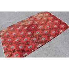 Kayra Export Eskitme Halı, Türk Halısı, Halı, 125 x 202  cm  Kırmızı Halı, Ofice Banyo Halı, Anadolusı Alan Halı,  78