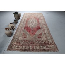 Kayra Export Eskitme Halı, Türk Halısı, Halı, 149 x 354  cm  Kırmızı Halı, Bahçe Büyük Halı, Dekoratif Oturma Odası H