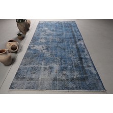 Kayra Export Eskitme Halı, Türk Halısı, Halı, 154 x 322  cm  Mavi Halı, Bahçe Salon Halı, Bohemsı Salon Halı,  8275