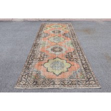 Kayra Export Eskitme Halı, Türk Halısı, Halı, 150 x 372  cm  Turuncu Halı, Ofice Salon Halı, El Yapımı Yer Halı,  697
