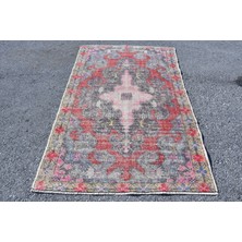 Kayra Export Türk Halısı, Eskitme Halı, Halı, 141 x 226  cm  Kırmızı Halı, Organik Banyo Halı, Bahçe Banyo Halı,  889