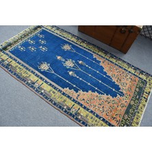 Kayra Export Türk Halısı, Eskitme Halı, Halı, 125 x 223  cm  Mavi Halı, Ofice Alan Halı, El Dokuma Alan Halı,  11851