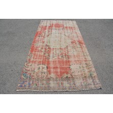 Kayra Export Eskitme Halı, Türk Halısı, Halı, 136 x 287  cm  Kırmızı Halı, Anadolusı Oturma Odası Halı,  7527