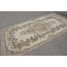 Kayra Export Eskitme Halı, Türk Halısı, Halı, 162 x 301  cm  Bej Halı, Yün Salon Halı, Bahçe Yer Halı,  7514