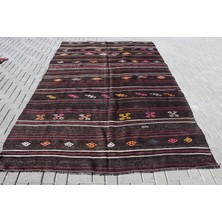 Kayra Export Eskitme Halı, Türk Halısı, Halı, 205 x 318  cm  Siyah Halı, Organik Yer Halı, Kabilesı Yer Halı,  8704