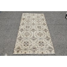 Kayra Export Eskitme Halı, Türk Halısı, Halı, 112 x 198  cm  Bej Halı,  Banyo Halı, Yün Banyo Halı,  5054