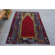 Kayra Export Eskitme Halı, Türk Halısı, Halı, 135 x 190  cm  Kırmızı Halı, Bahçe Banyo Halı, Organik Alan Halı,  4081