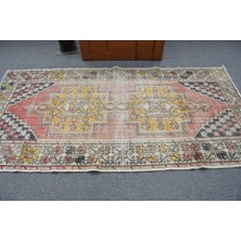 Kayra Export Türk Halısı, Eskitme Halı, Halı, 132 x 256  cm  Kırmızı Halı, Anadolusı Alan Halı, Yün Banyo Halı,  1179