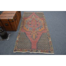 Kayra Export Eskitme Halı, Türk Halısı, Halı, 104 x 223  cm  Kırmızı Halı, Dekoratif Banyo Halı,  11777
