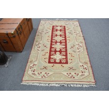 Kayra Export Türk Halısı, Eskitme Halı, Halı, 121 x 206  cm  Kırmızı Halı, Bahçe Alan Halı, Kabilesı Banyo Halı,  117