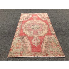 Kayra Export Türk Halısı, Eskitme Halı, Halı, 132 x 217  cm  Kırmızı Halı, Dekoratif Alan Halı, Bohemsı Alan Halı,  3