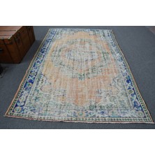 Kayra Export Türk Halısı, Eskitme Halı, Halı, 175 x 275  cm  Turuncu Halı, Bahçe Oturma Odası Halı,  12039
